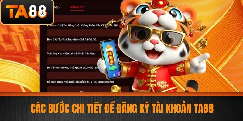 Đăng Ký TA88 - Hướng Dẫn Đăng Ký Tài Khoản Cá Cược An Toàn Và Dễ Dàng 3 Các bước chi tiết để đăng ký tài khoản TA88